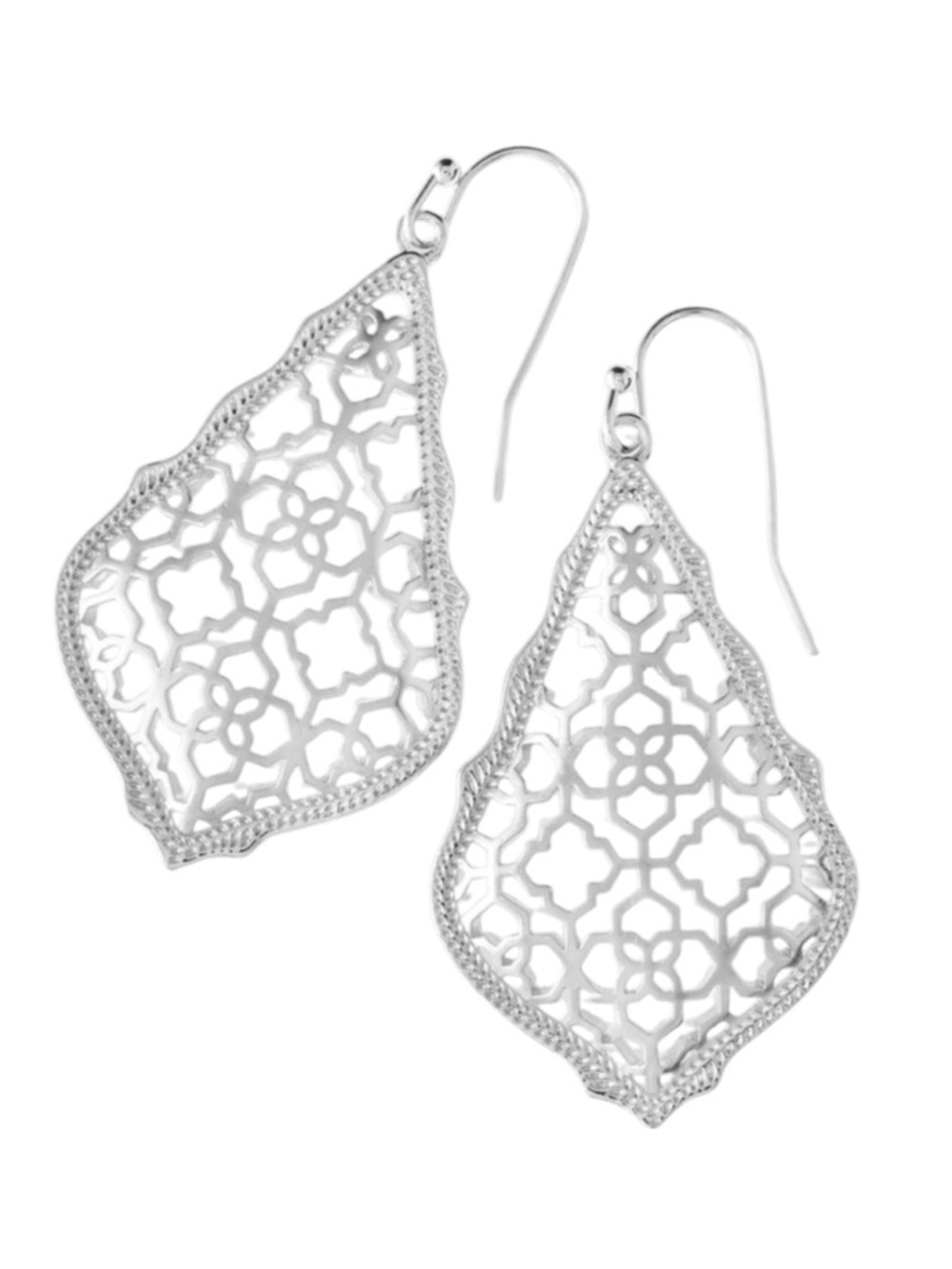 Kendra Scott Addie Drop Earrings in Silver Filigree - Picture 10 of 10